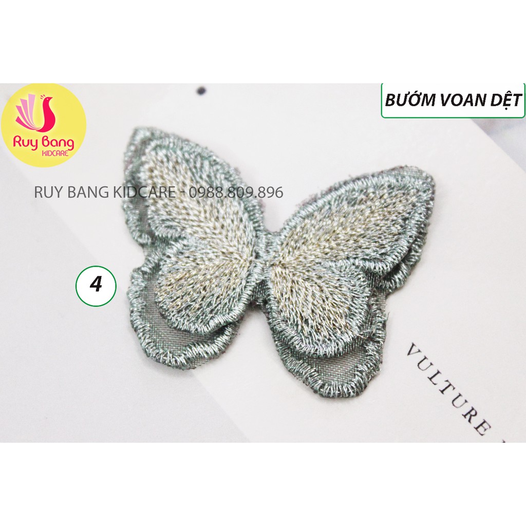 Bướm voan dệt size bé Rộng 4.5cm*Rộng 3.5*dài 3.5cm