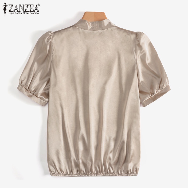 Zanzea Áo Nữ Tay Phồng Cổ Chữ V Thời Trang Quyến Rũ