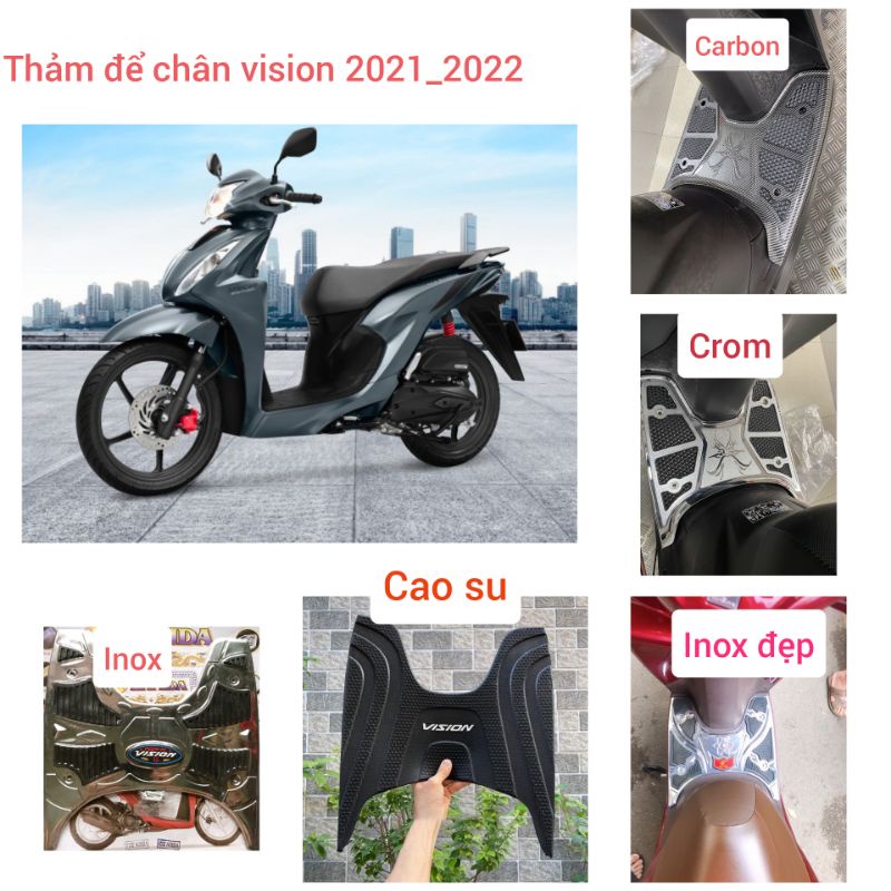 thảm lót sàn để chân vision 2021 2022 2023 inox cao su crom carbon