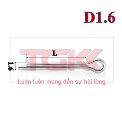 Chốt chẻ mạ D1.6 (Túi 10)