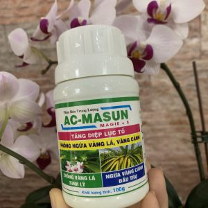 (HOT) Phân bón Trung lượng Magie Lưu Huỳnh AC-MASUN tăng diệp lục tố phòng ngừa vàng lá vàng cành 100gr
