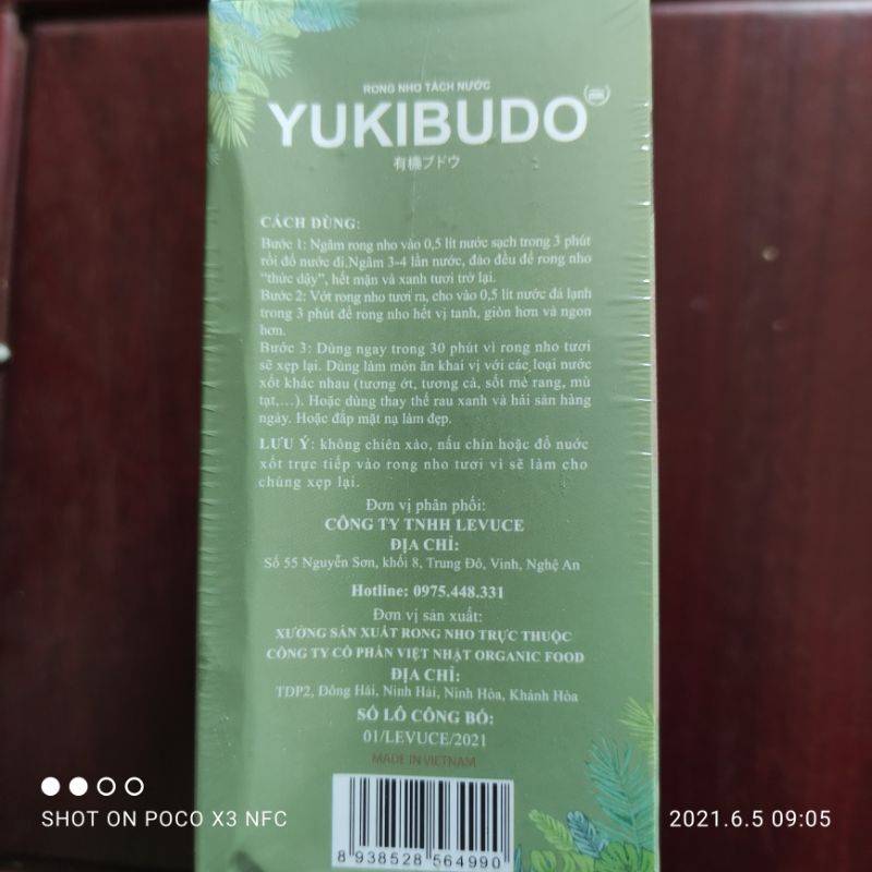 [ siêu rẻ ] Giảm giá sốc Rong nho biển tách nước Yukibudo Chính Hãng Việt Nam tốt cho sức khỏe tặng kèm gói xốt mè