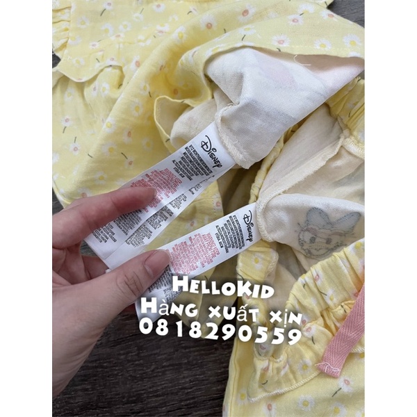 B163 - Bộ đũi donal hoa nhí vàng bé gái