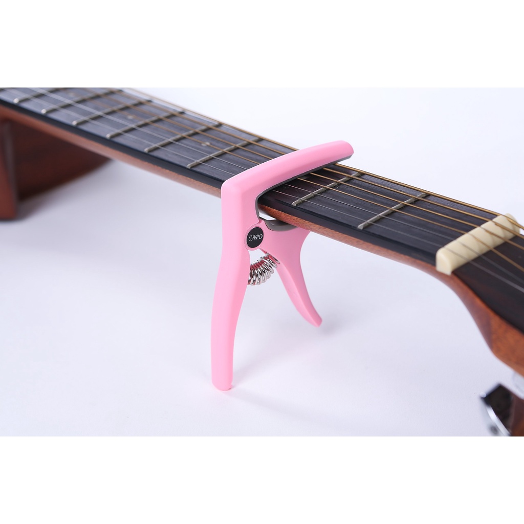 Capo hồng chất liệu nhựa ABS lò xo thép cho đàn Ukulele &amp; Guitar Acoustic màu xanh đen