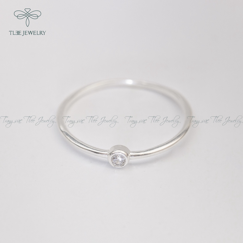 Nhẫn bạc nữ TLEE Baby Stone mini NCJ A0108