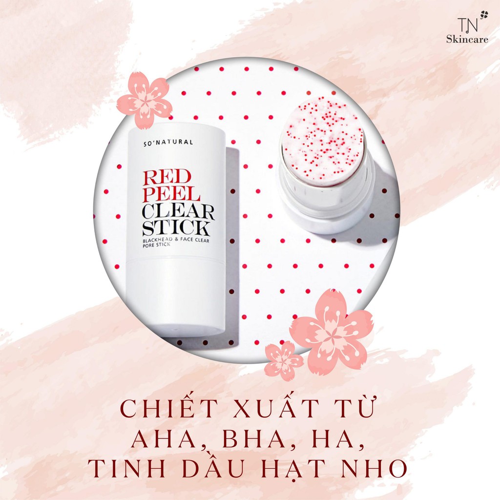 LĂN  MỤN SO’NATURAL RED PEEL CLEAR STICK