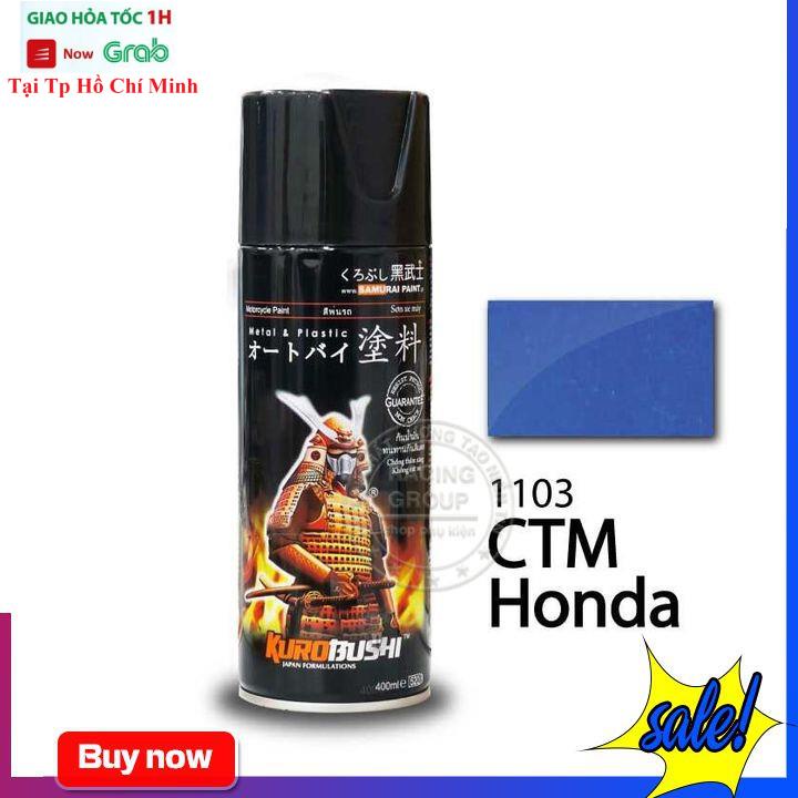 Sơn Xe Máy Samurai 1103 Kurobushi Màu Kim Loại Xanh Honda