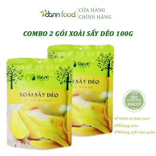 Combo 2 gói xoài sấy dẻo ít đường dann food 100g