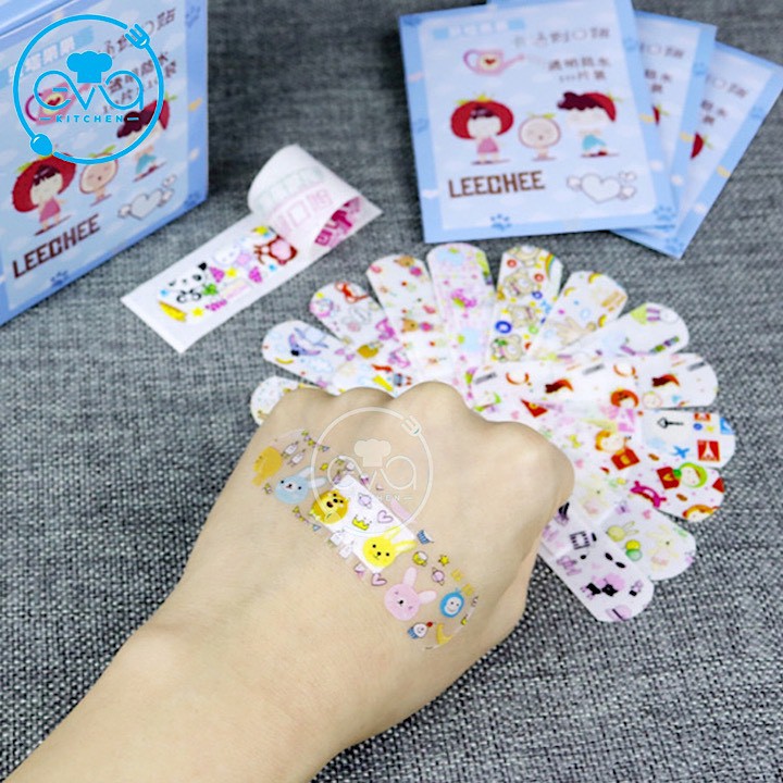 Set 10 Miếng Băng Keo Cá Nhân Hoạt Hình Cute Bandages Trong Suốt