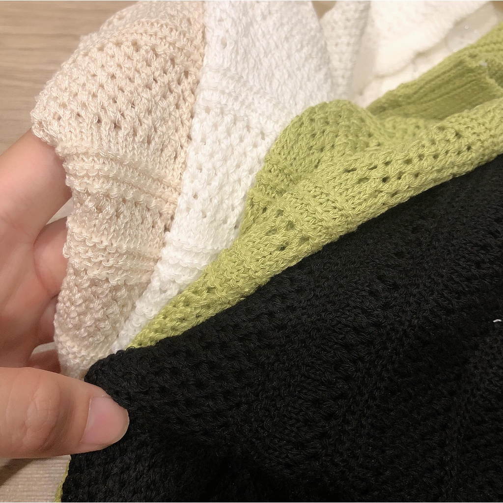 ÁO len lỗ bo tay 4 màu hót