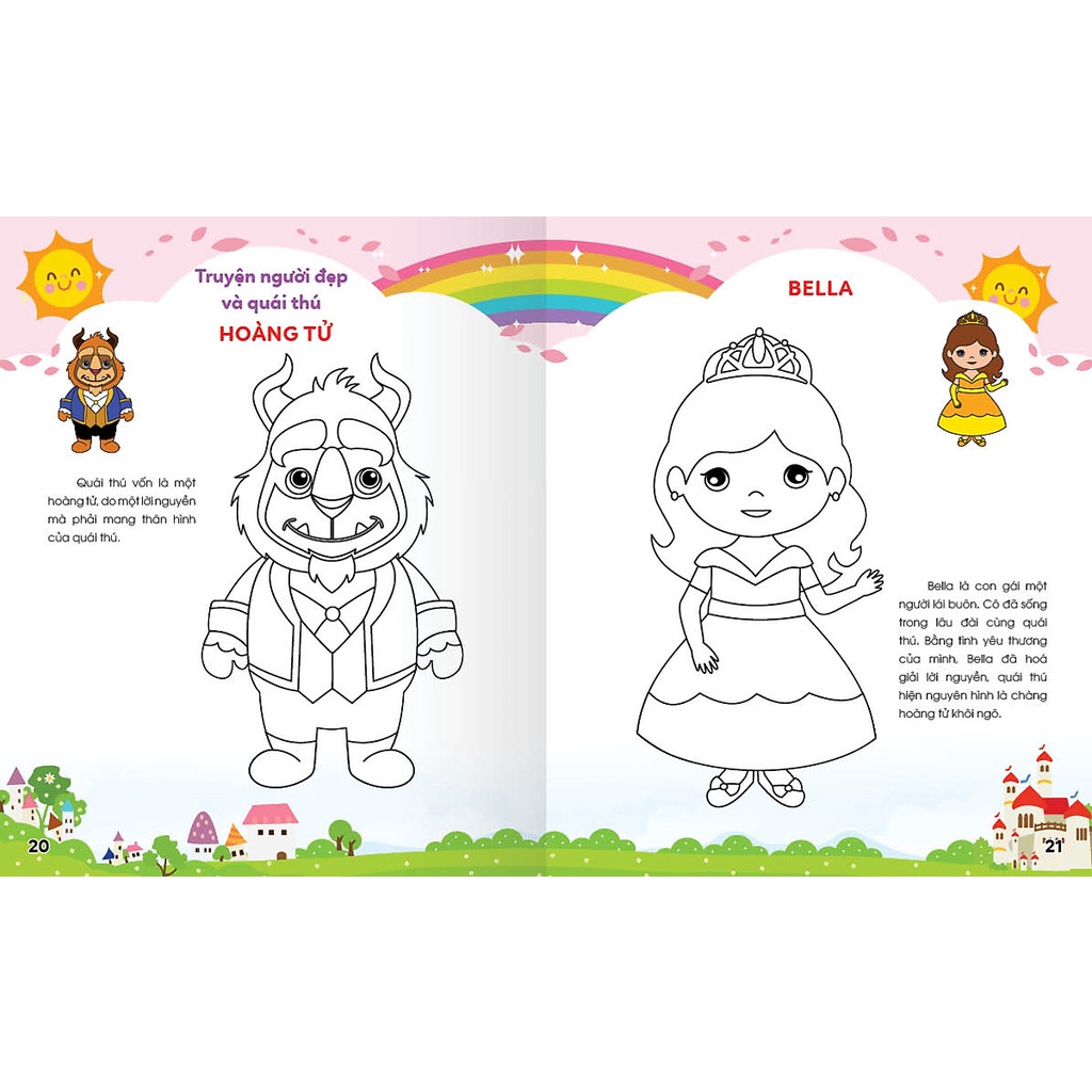 Sách Colouring 365 ngày Tô màu - KHÁM PHÁ THẾ GIỚI PHÁT TRIỂN TRÍ TUỆ - Công chúa, Hoàng tử (Cuốn 6)