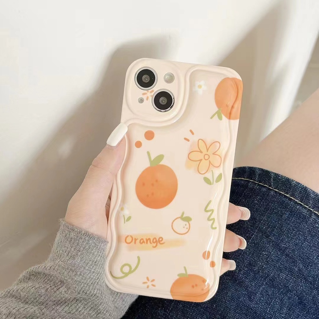 Ốp Điện Thoại IMD Họa Tiết Sóng Biển Màu Cam Cho iPhone XS XR XSMAX 11 11PROMAX 12 12PRO 12PROMAX 13 13PRO 13PROMAX