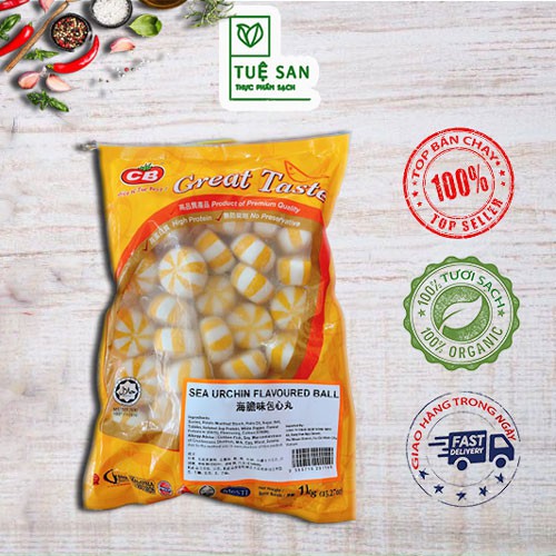 Viên Bánh Bao Hải Sản Nhím Biển Nhân Trứng Cá EB  Thả Lẩu Malaysia🍜Giao HỎA TỐC nội thành Hà Nội🍜