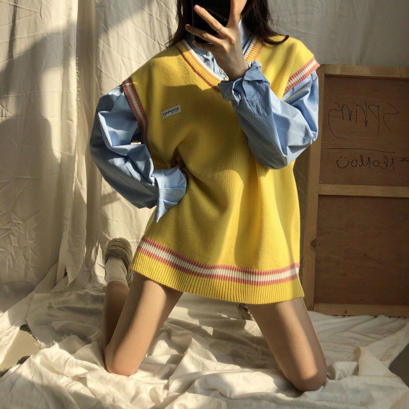 Áo Gile Len Colorpop Nhiều Màu - Ulzzang Hàn Quốc - Titto Closet