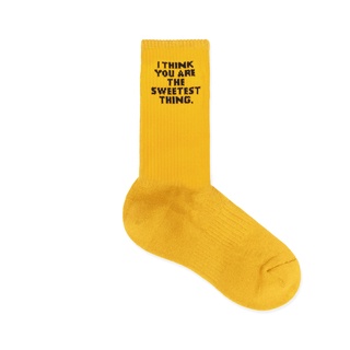 Vớ Levents Quote socks/ Yellow 100% Cotton Unisex