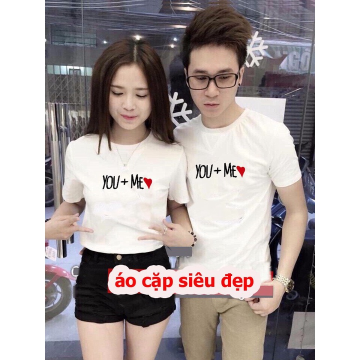 sheet đồ đôi tình yêu, áo cặp you me đẹp như hình