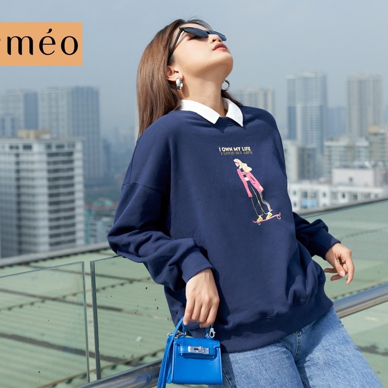 Áo Nỉ dài tay cổ tròn I Own My Life Méo Shop | BigBuy360 - bigbuy360.vn