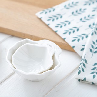 Bát sứ ăn dặm hình vỏ sò 7cm - 10cm - Trắng