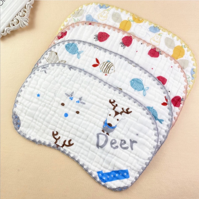 Gối xô cho bé siêu thấm hút mồ hôi, vải cotton 100% gối khăn xô cao cấp loại dày nhiều lớp