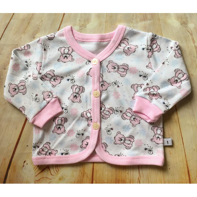 Áo khoác HOẠ TIẾT nỉ cotton MIATOP cho bé sơ sinh đến 9kg