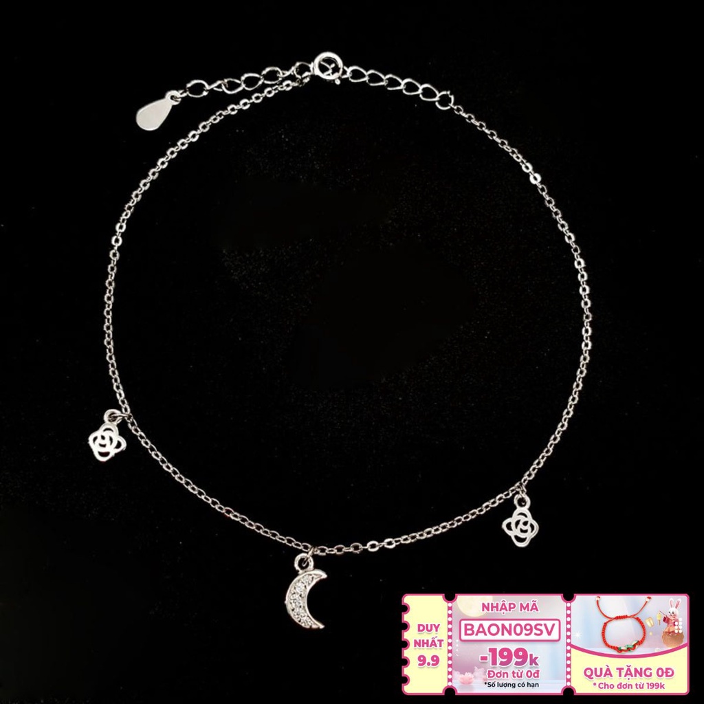 Lắc Chân Bạc Nữ Xinh Xắn Hình Trăng LC1771 - Bảo Ngọc Jewelry
