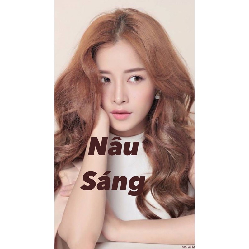 Thuốc nhuộm tóc màu nâu sáng tặng oxy và bao tay | BigBuy360 - bigbuy360.vn