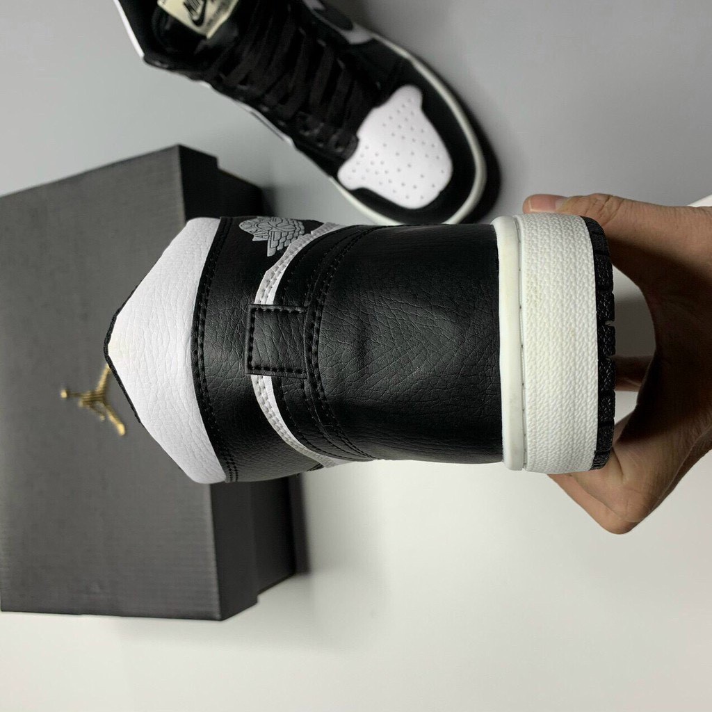 Giày thể thao 𝐉𝐨𝐫𝐝𝐚𝐧 1 Panda cao cổ, Giày sneaker JD1 trắng đen cổ cao full box