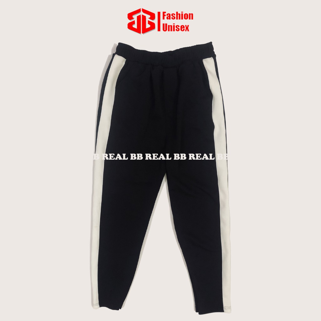 QUẦN JOGGER - Nam Nữ 1 Sọc THUN POLY Phong Cách - THỂ THAO - Năng Động  - Cá Tính Unisex -BB REAL