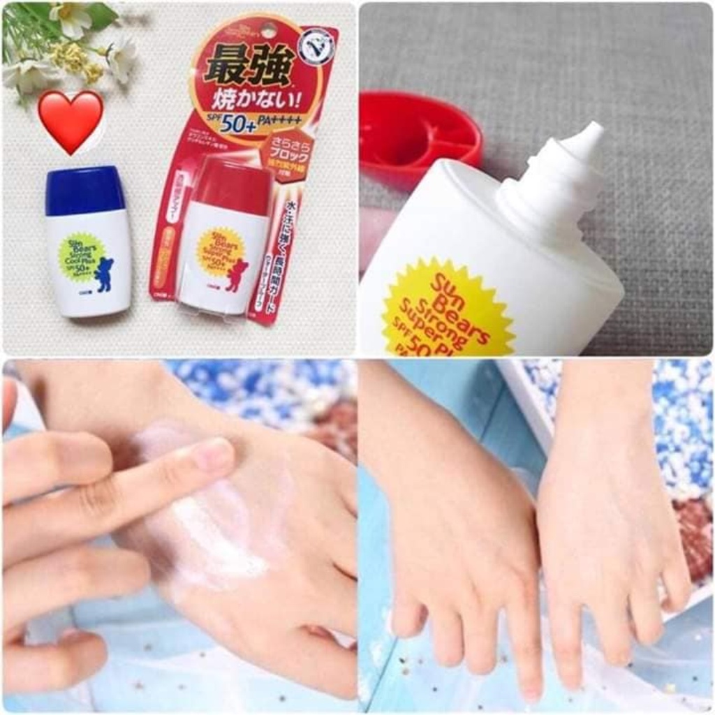Kem chống nắng Omi Sun Bears SPF50+ 30g Nhật Bản lành tính chống nắng cực hiệu quả
