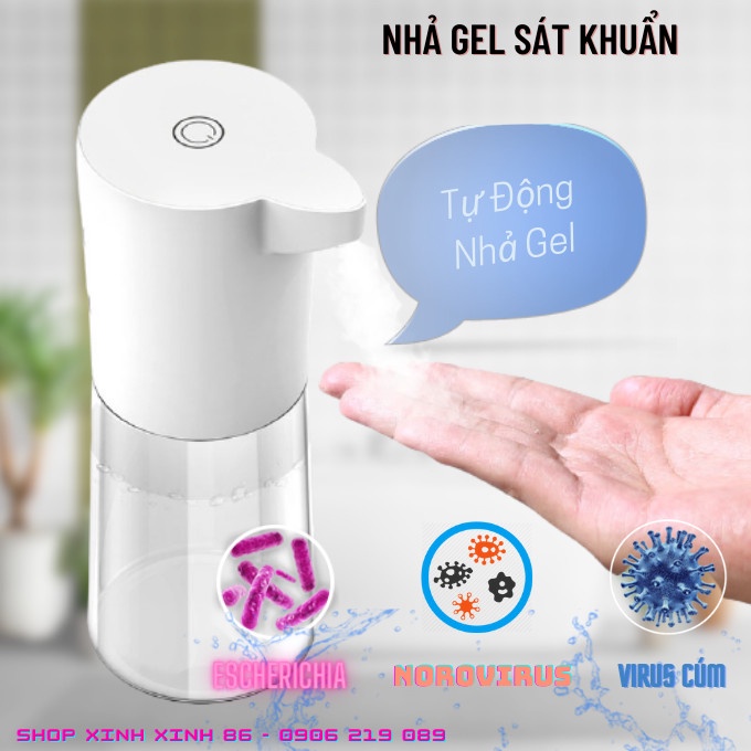 Máy Rửa Tay Tự Động Nhả Gel Tạo Bọt Phun Cồn Dung Tích 500ml Thông Minh Tiện Dụng