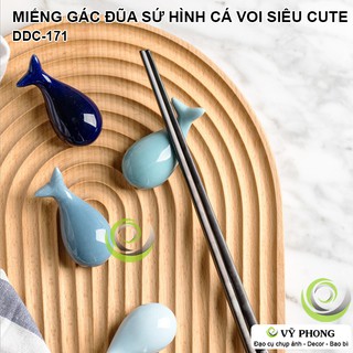 MIẾNG GÁC ĐŨA SỨ HÌNH CÁ VOI NORDIC STYLE DECOR TRANG TRÍ, ĐẠO CỤ CHỤP ẢNH SẢN PHẨM INS DDC-171