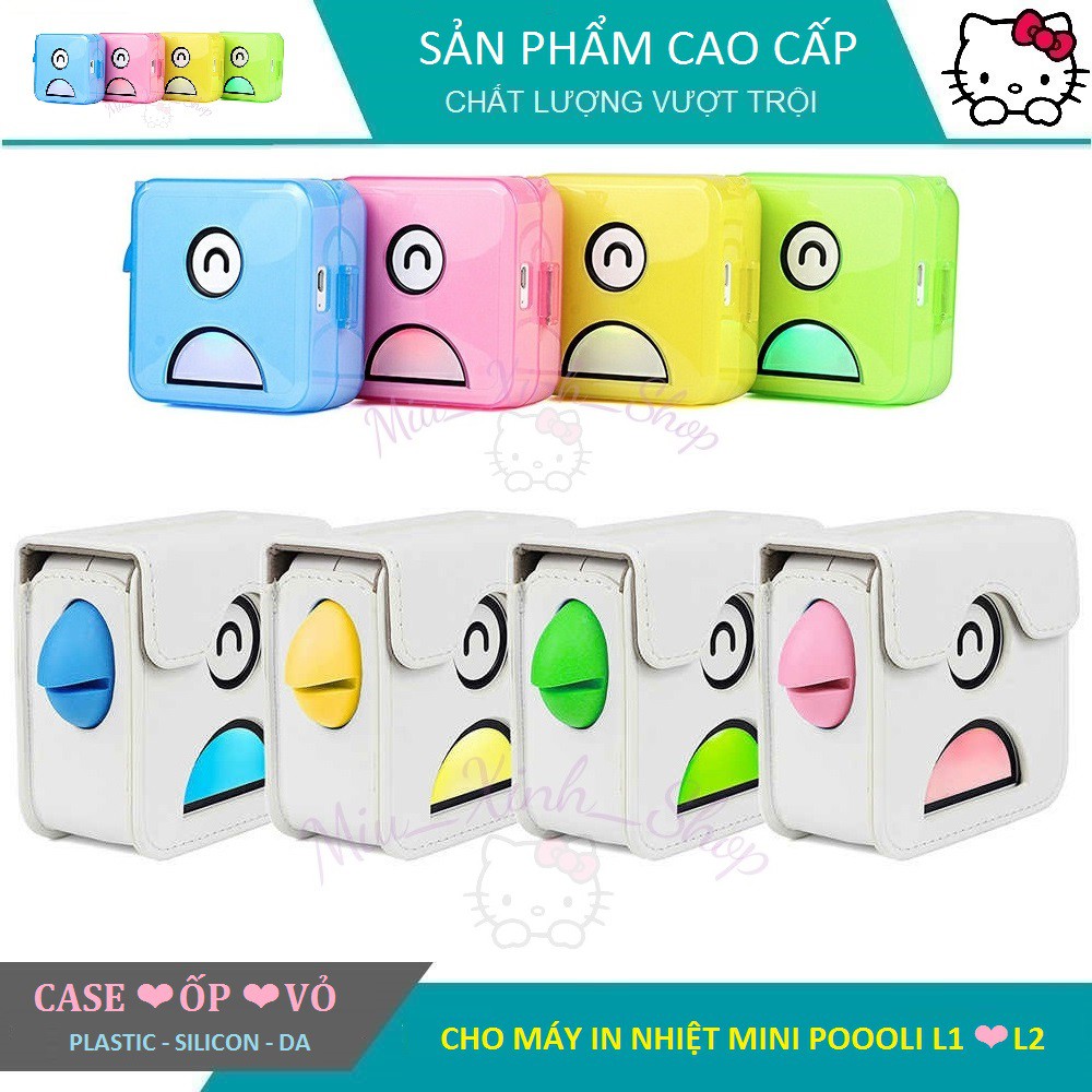 ❤ Dễ thương - Chính hãng Poooli ❤ Máy in nhiệt mini bluetooth L1, L2 không dây bỏ túi ❤ di động ❤ peripage a6 a6s