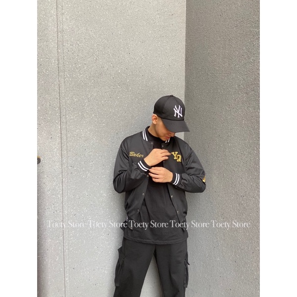 Áo Bomber YQ86 Thêu Chỉ Vàng 🦋 Áo Khoác Unisex Dáng Rộng Cúc Cài 🦋