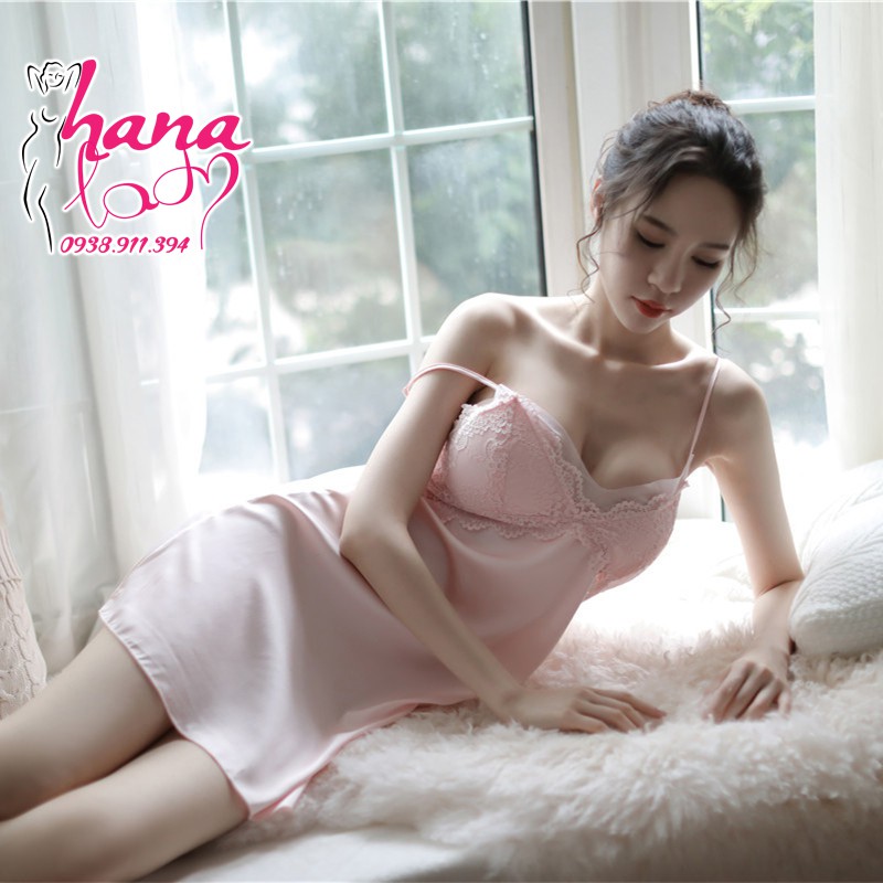 Váy Ngủ Lụa - Đầm Ngủ 2 Dây Cao Cấp VN083