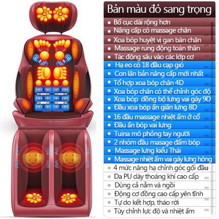 Đệm Ghế Massage Toàn thân Hồng Ngoại RULAX Trị Liệu | Bảo Hành 1 Năm |