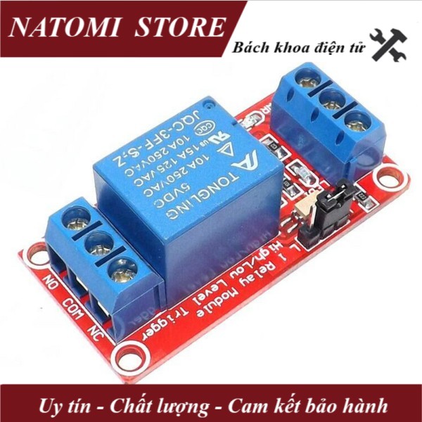 Module relay 1 kênh hỗ trợ cách ly quang tùy chỉnh mức tín hiệu - NATOMI Store