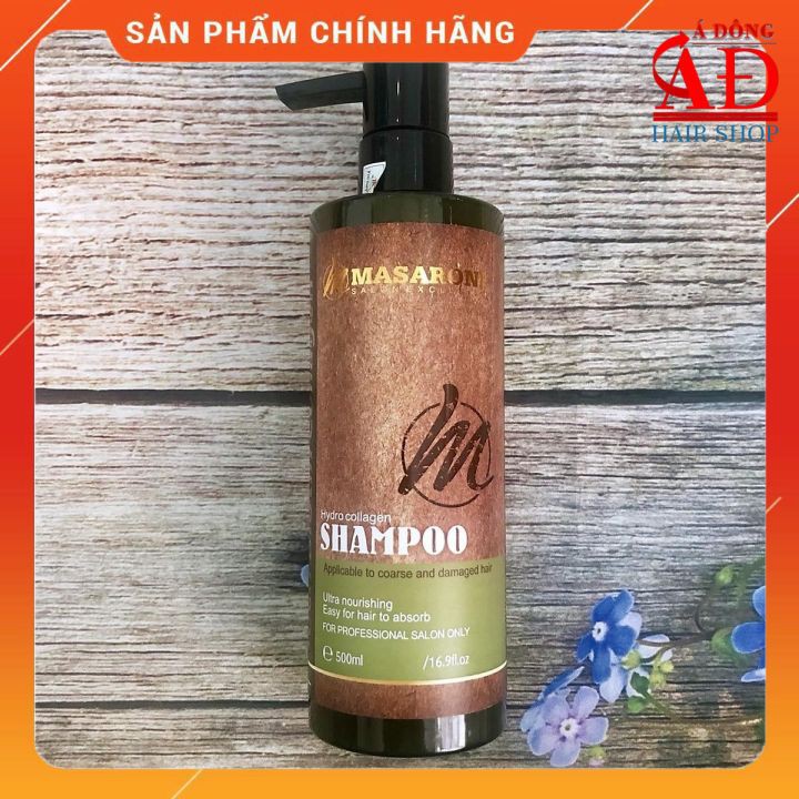 [Chính hãng] [Siêu rẻ] Dầu gội phục hồi siêu mượt tóc Masaroni Rich Biotin Hydro Collagen Shampoo 500ml