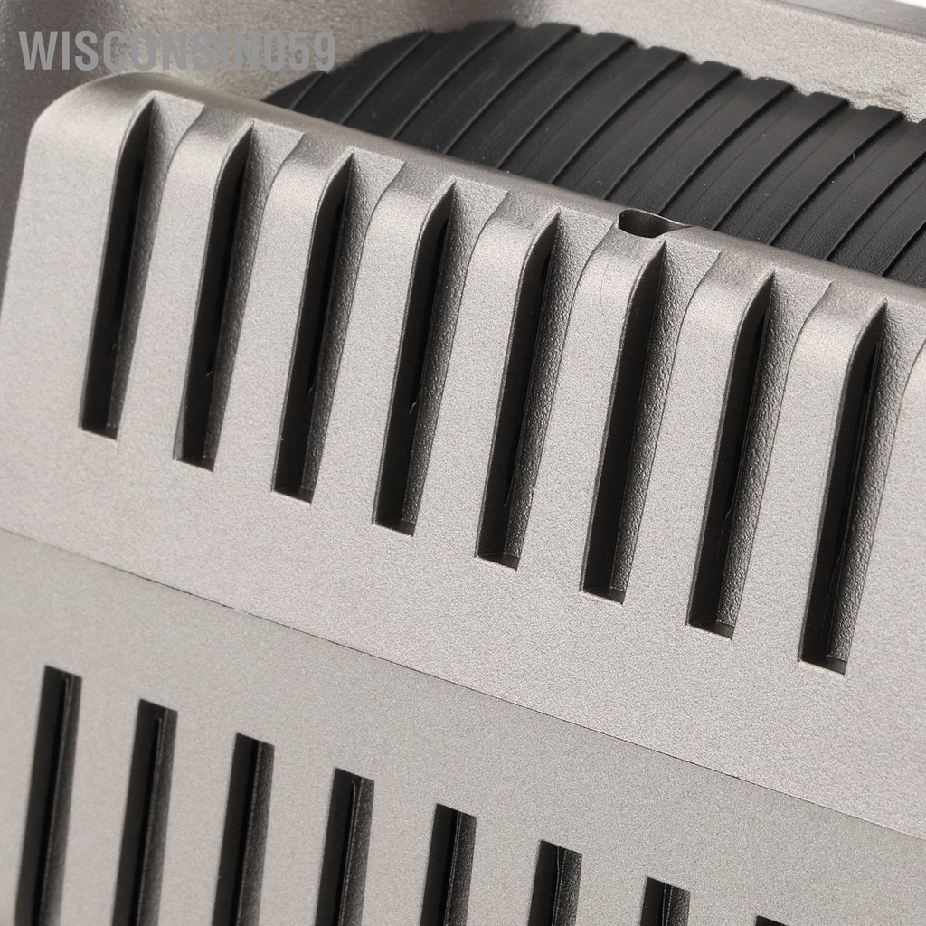 Wisconsin059 Máy bơm lốp ô tô di động 12V nén khí xi lanh đôi thổi với đèn LED 110‑240V