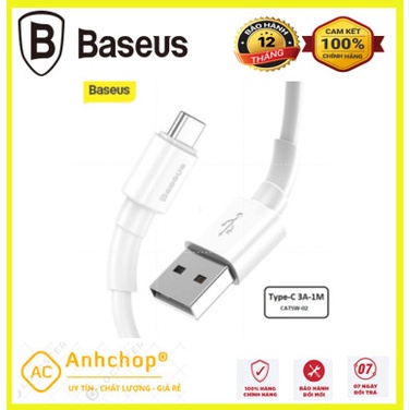 Dây Sạc Nhanh Baseus 3.A - Truyền Tải Dữ Liệu 480Mbps USB for Type-C
