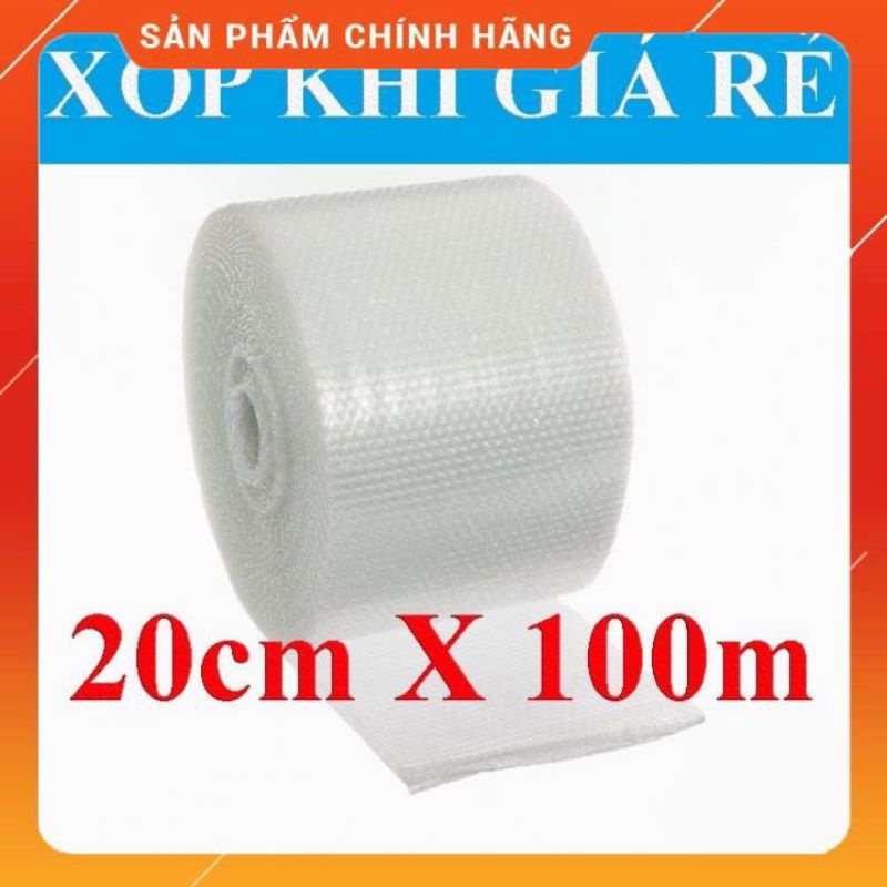 Xốp gói hàng  khổ 20cmx100m ,xốp nổ,xốp khí bong bóng, xốp khí loại 1 dày