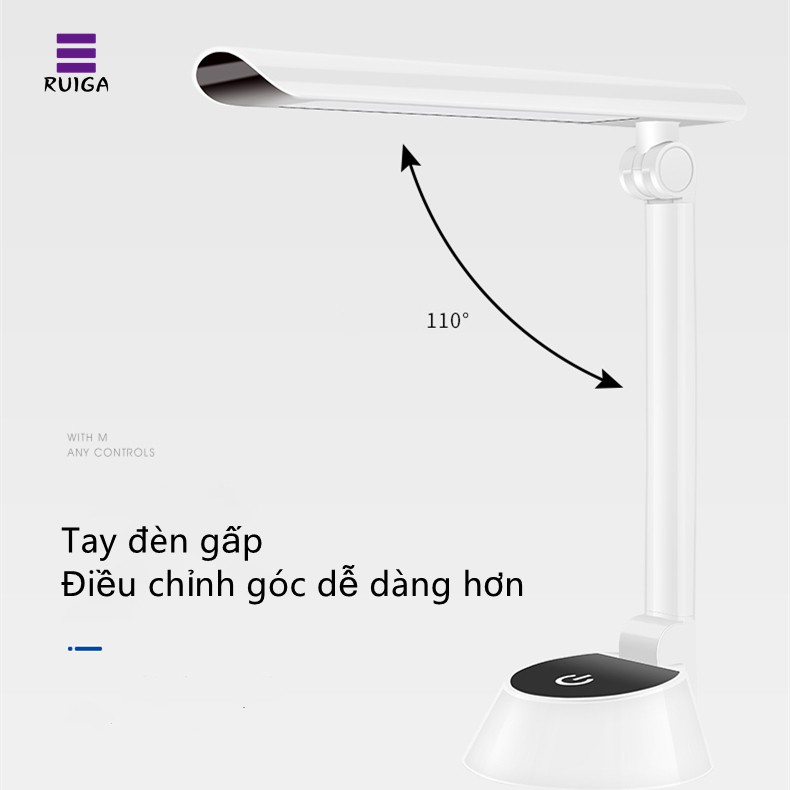Đèn Bàn Học Đọc Sách, Làm Việc LED Chống Cận, Cảm Ứng Tích Điện BAOKE/1859