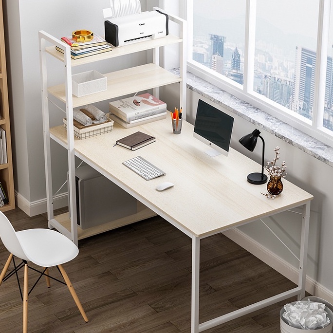 Bàn làm việc bàn máy tính bàn học kết hợp kệ sách kệ để đồ tiện lợi phong cách hiện đại tiết kiệm diện tích - gm12, gm09