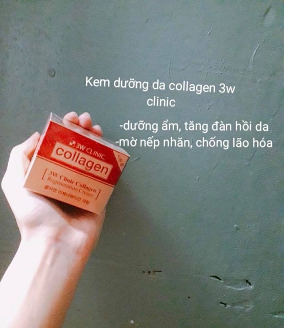 ❌Kem dưỡng trắng da tinh chất collagen 3W Clinic Collagen Whitening Cream