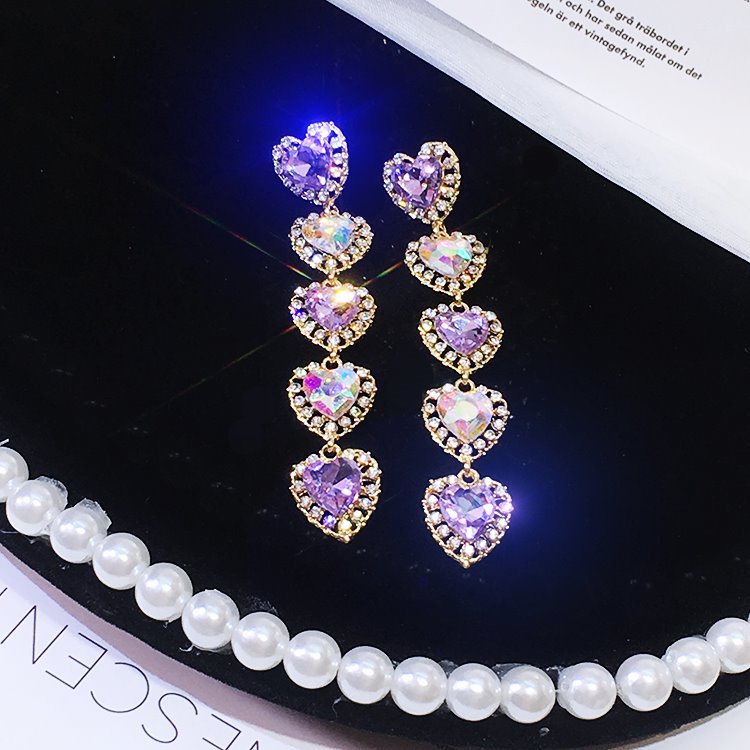 Bông Tai Hình Hoa Đính Đá Zircon Lớn Lấp Lánh Dễ Thương Cho Nữ