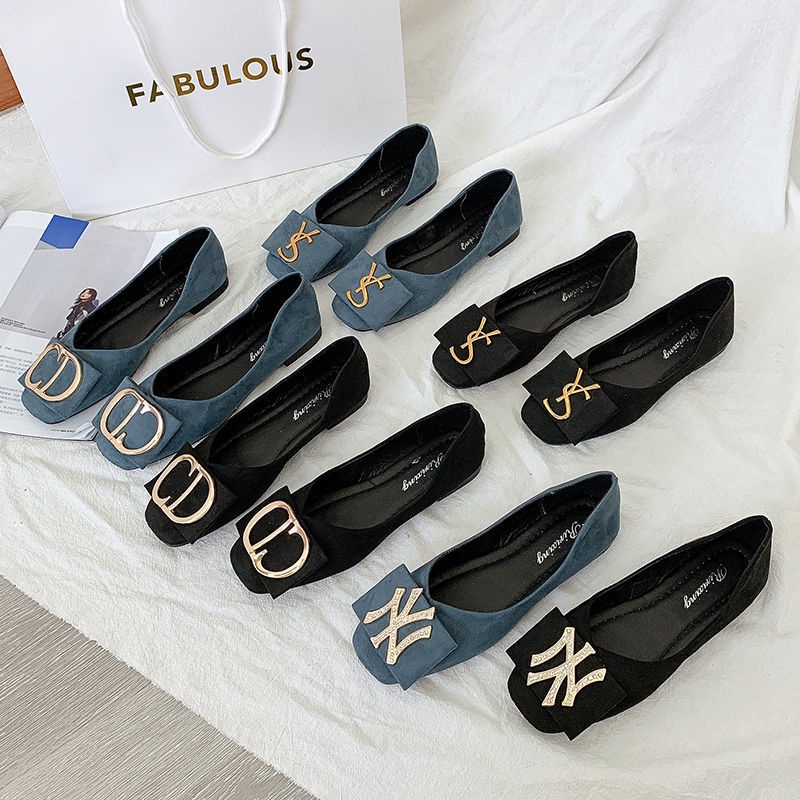 Giày Búp Bê Mũi Vuông Size Lớn 35-43 Thời Trang Cho Nữ Size 41-42