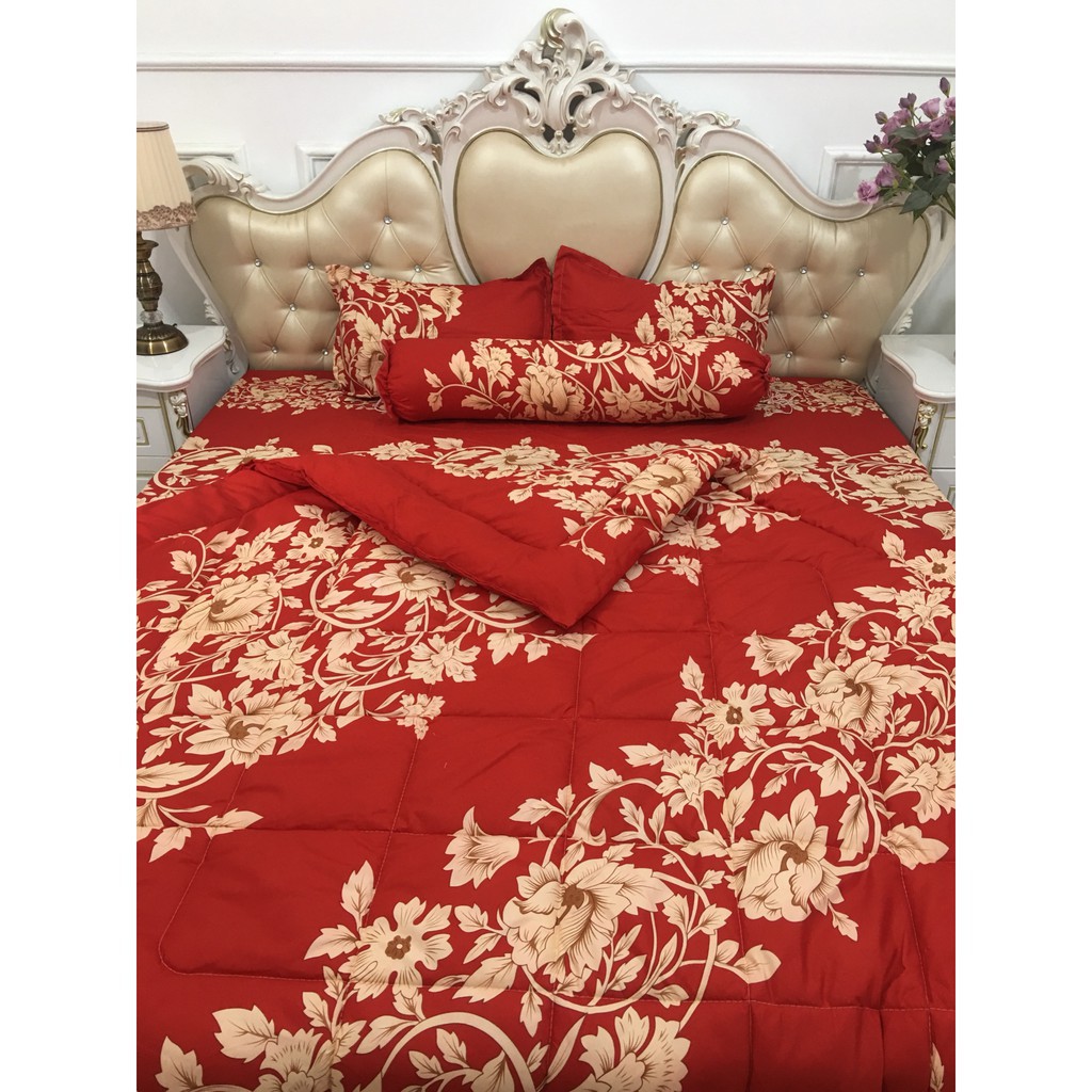 [CHĂN PHAO] 💋 Bộ 5 Chăn Phao Ga Gối poly cotton [Chọn mẫu] [ 1 Chăn phao + 1 Ga chun + 2 Vỏ gối nằm + 1 Vỏ gối ôm ]