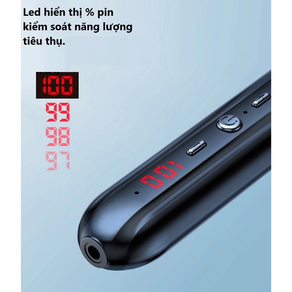 Tai Nghe Bluetooth Thể Thao S890K Chip 5.0 Pin Khủng 800mAh, Nghe Nhạc 60h - 80h ,Led Báo % Pin, Hát Karaoke Bluetooth