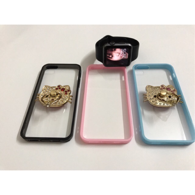 Móc nhẫn Hello Kitty dán giữ ốp điện thoại