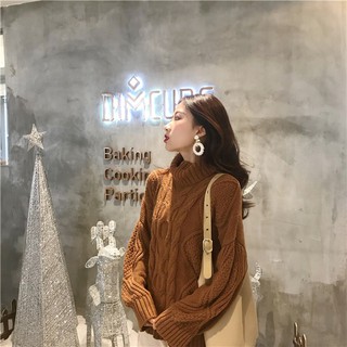 ÁO LEN VẶN THỪNG CAO CỔ HÀN ULZZANG (CÓ ẢNH THẬT)