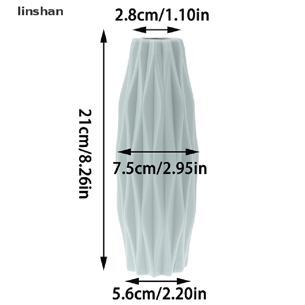 Bình Hoa Nhựa Màu Trắng Trang Trí Nhà Cửa